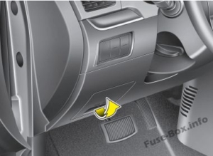 Die Sicherungskasten und das Relais für KIA Picanto (TA; 2012-2017