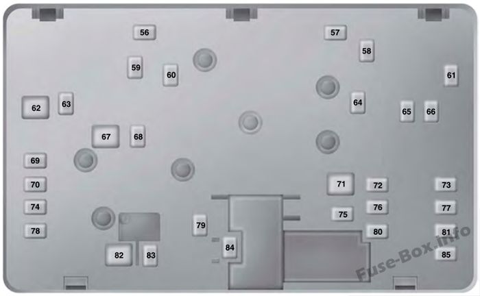 Schema della scatola dei fusibili sotto il cofano (in basso): Lincoln MKZ (2014)