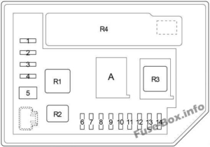 Fuse Box Diagram Toyota Verso-s   Ractis (2010-2017)