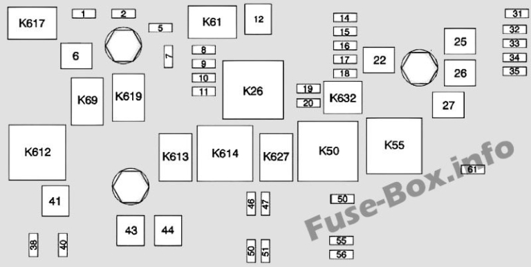 Fuse Box Diagram Chevrolet Camaro (2010-2015)