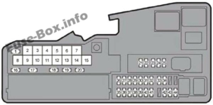 Fuse Box Diagram Lexus ES 250/ ES 350/ ES 350h (XV60;2012-2015)