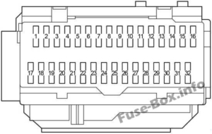 Schéma de fusibles et relais pour Lexus ES350 (XV40/GSV40; 2006-2012