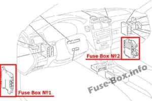 Fuse Box Diagram Lexus LS430 (XF30; 2000-2006)