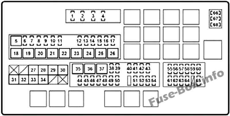Schaltplan des Motorraum-Sicherungskastens: Lexus LX 570 (2013)