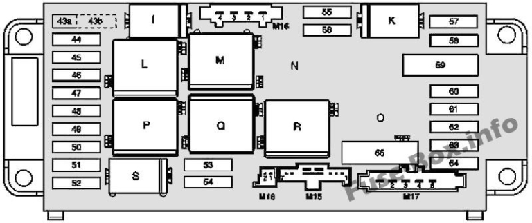 Fuse Box Diagram Mercedes-Benz C-Class (W203; 2000-2007)