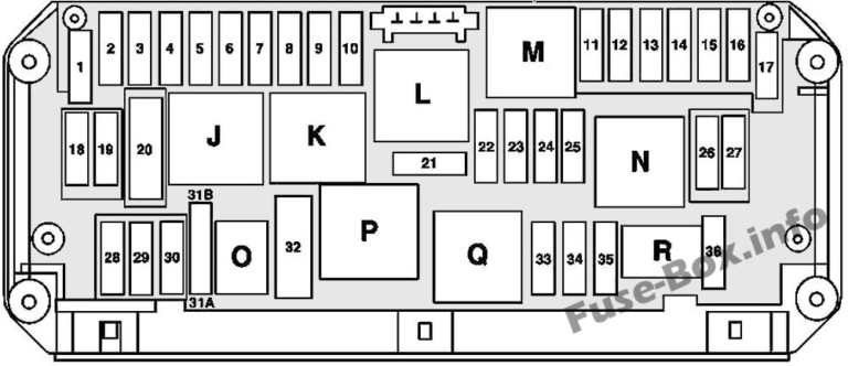 Fuse Box Diagram Mercedes-Benz C-Class (W204; 2008-2014)