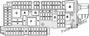 Fuse Box Diagram Mercedes-Benz C-Class (W204; 2008-2014)