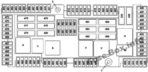 Fuse Box Diagram Mercedes-Benz S-Class (W222; 2014-2019-)