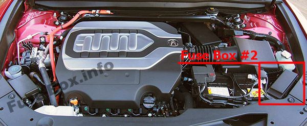 Posizione dei fusibili nel vano motore: Acura RLX (2014, 2015, 2016, 2017, 2018 -...)