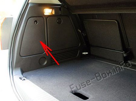 The location of the fuses in the trunk: Opel/Vauxhall Meriva B (2011-2017)