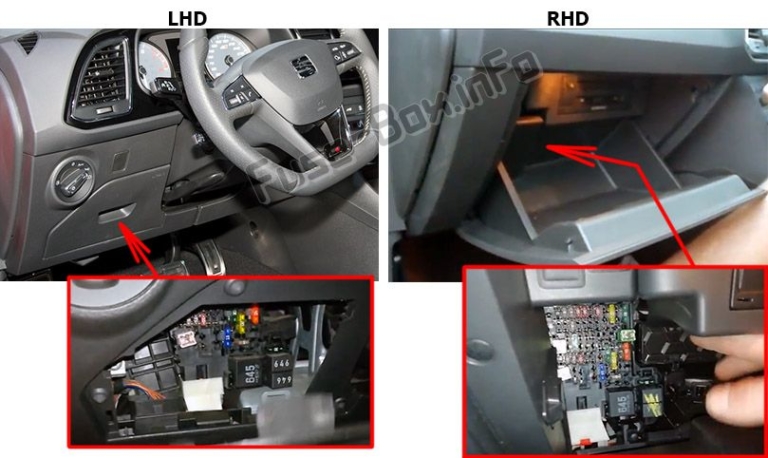 Fuse Box Diagram SEAT Leon (Mk3/5F; 2013-2019...)