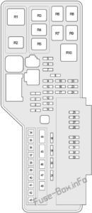 Fuse Box Diagram Toyota Camry (xv40; 2007-2011)