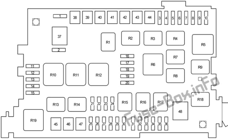 Fuse Box Diagram Toyota 4Runner (N210; 2003-2009)