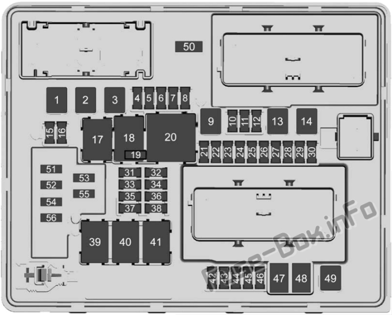 Fuse Box Diagram Cadillac ATS (2013-2018)