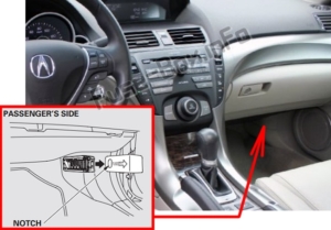 Fuse Box Diagram Acura TL (UA8/UA9; 2009-2014)