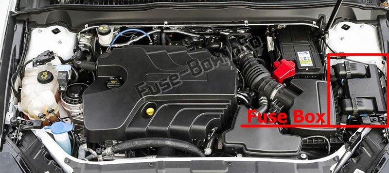 La posizione dei fusibili nel vano motore: Ford Mondeo (Mk5; 2015-2019 ..)