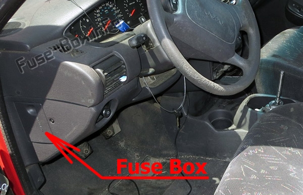 The location of the fuses in the passenger compartment: Dodge / Chrysler Neon (1994-1999)