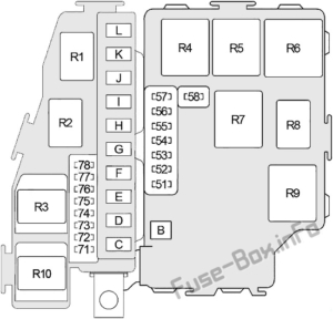 Fuse Box Diagram Infiniti Q45 (F50; 2001-2006)