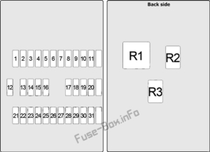 Fuse Box Diagram Infiniti i30, i35 (A33; 1998-2004)