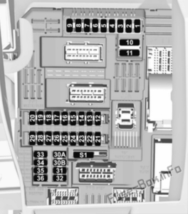 Fuse Box Diagram Opel/Vauxhall Crossland X (2017-2020)