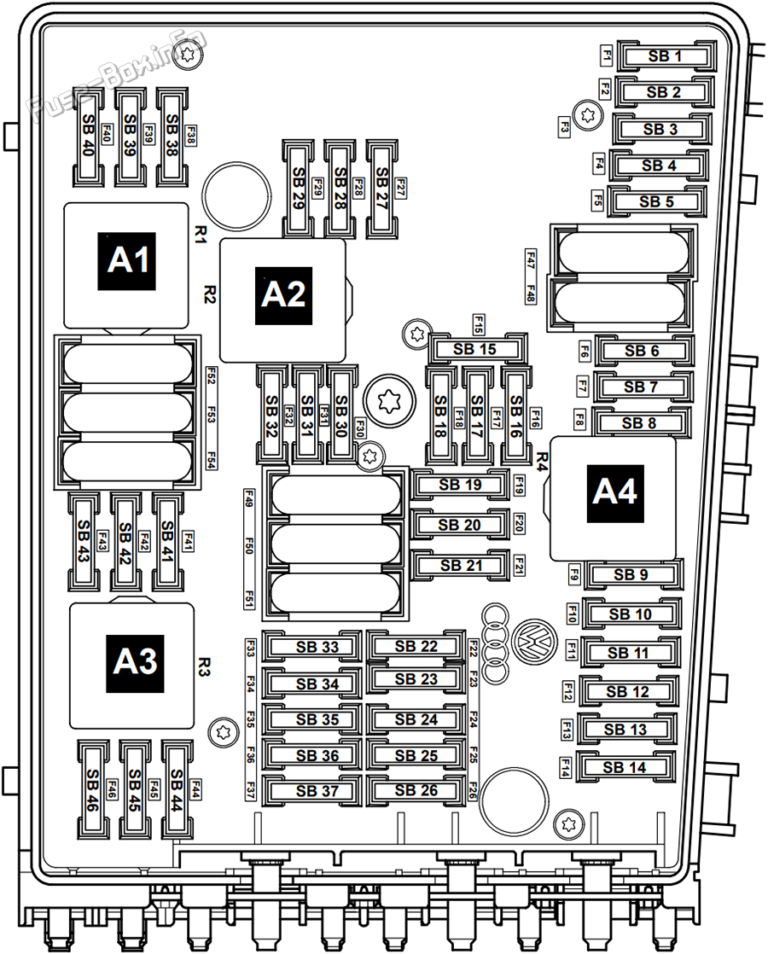 Fuse Box Diagram Volkswagen Touran (20032006)