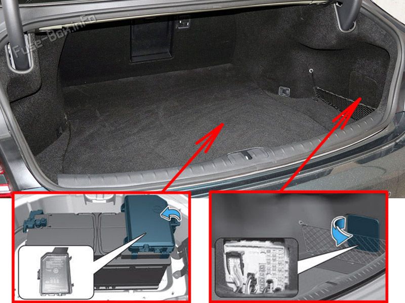 Location of the fuses in the trunk: Genesis G80 (2021, 2022, 2023)