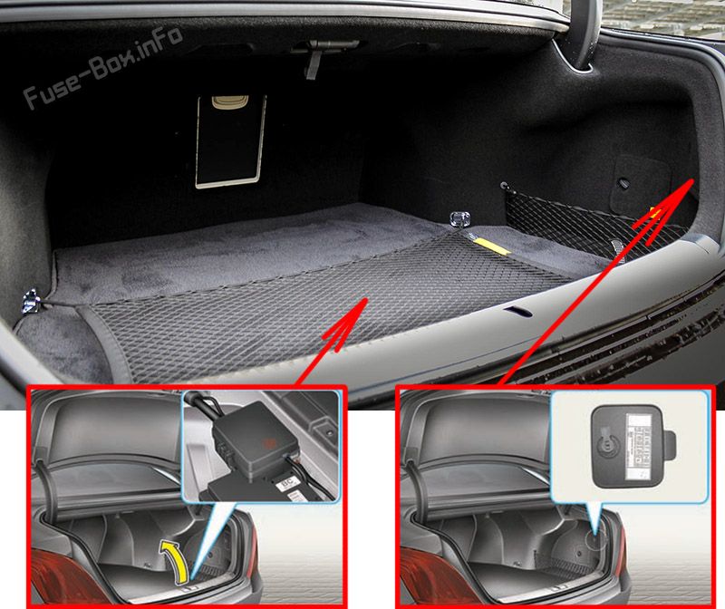 Location of the fuses in the trunk: Genesis G90 (2017-2022)