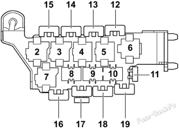8-point relay carrier (RHD): Audi A6 (1997, 1998, 1999, 2000, 2001, 2002, 2003, 2004)