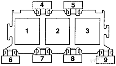 3-point relay carrier (ver.1): Audi A6 (1997, 1998, 1999, 2000, 2001, 2002, 2003, 2004)