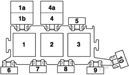 3-point relay carrier (ver.2): Audi A6 (1997, 1998, 1999, 2000, 2001, 2002, 2003, 2004)