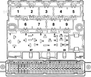 Fuse Box Diagram Volkswagen Polo (6N/6KV; 1995-2002)