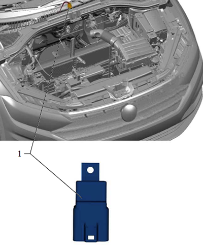 Auxiliary heater relay: Volkswagen Taos (2020, 2021, 2022, 2023)