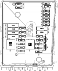 Fuse Box Diagram Audi Q3 (8U; 2011-2016)