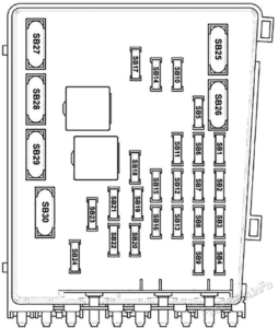 Fuse Box Diagram Audi Q3 (8U; 2011-2016)