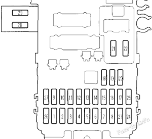 Fuse Box Diagram Honda Prelude (1997-2001)