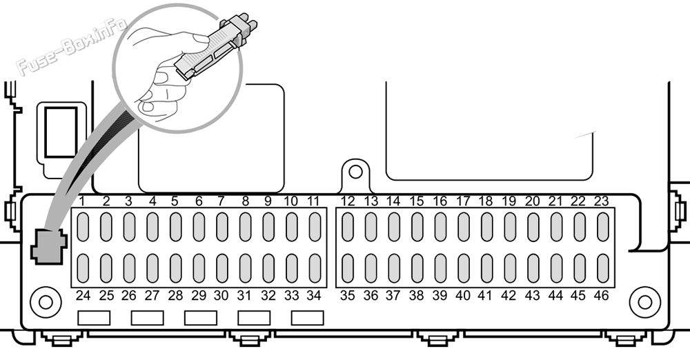 Instrument panel fuse box diagram: MG MG6 (2014, 2015, 2016)