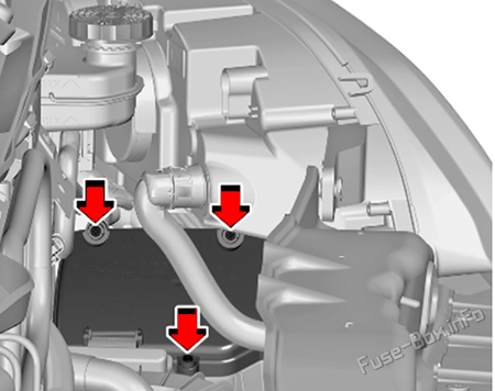 Location of the fuses in the engine compartment: Opel Movano C (2021, 2022, 2023)
