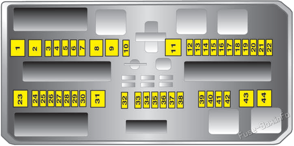Trunk fuse box diagram (type 1): Holden Astra (AH; 2004, 2005, 2006, 2007, 2008, 2009)