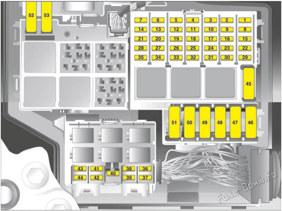 Fuse Box Diagram Holden Barina / Combo (XC; 20012005)