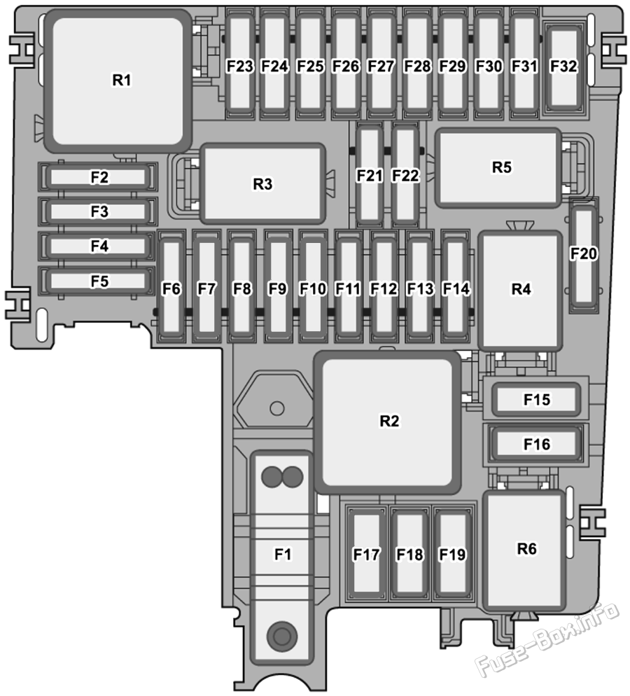 Under-hood fuse box diagram: Volkswagen ID.7 (2023-2024)