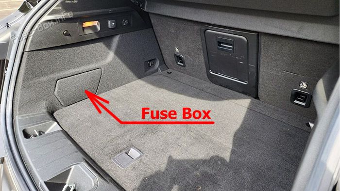 Location of the fuses in the trunk: Dodge Hornet (2023-2024)