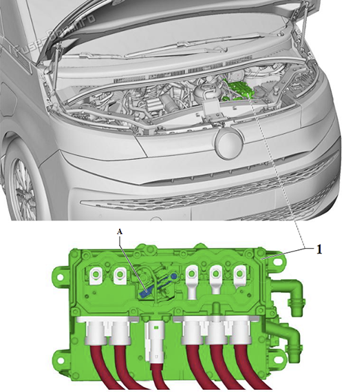 High-voltage system fuse 3: Volkswagen Multivan (T7; 2022-2024)