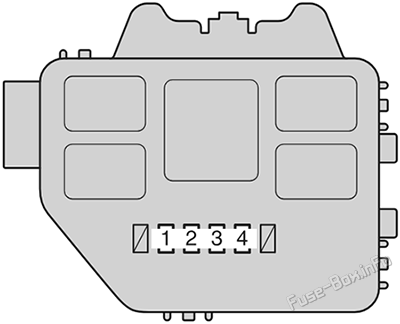 Under-hood fuse box #3 diagram: Toyota Highlander Hybrid (2011, 2012, 2013)