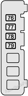 Instrument panel fuse box #3 diagram: Toyota Tarago (2009, 2010, 2011, 2012)